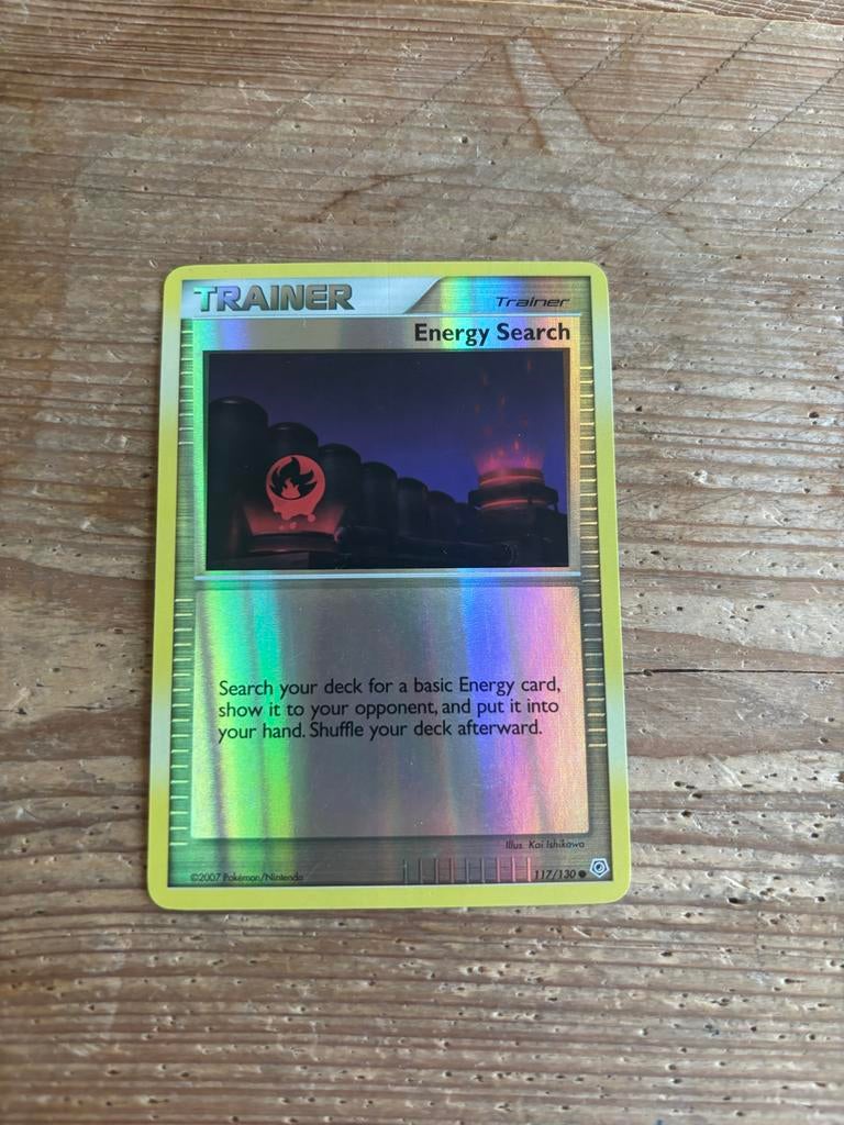 Energy Search Reverse Holo Pokémon Diamond & Pearl, Ophalen of Verzenden, Zo goed als nieuw, Losse kaart, Foil