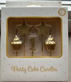 Taartkaarsen 1jaar - Party Cake Candles, Ophalen of Verzenden, Nieuw, Versiering, Verjaardag