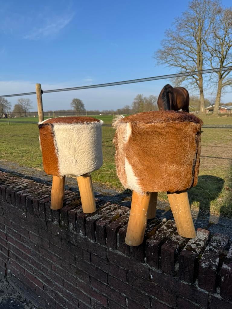 2 koeienvacht krukjes, Ophalen, Zo goed als nieuw, Hout