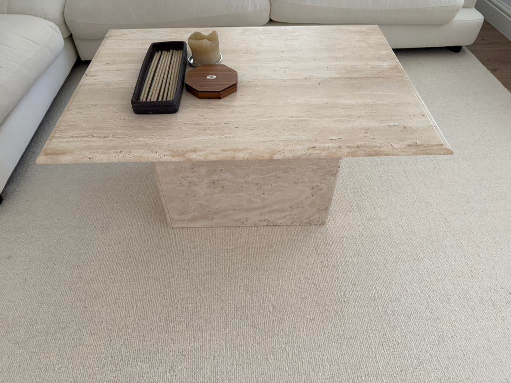 Travertijn marmeren salontafel ZARA HOME, Huis en Inrichting, Tafels | Salontafels, Ophalen, 50 tot 100 cm, Zo goed als nieuw