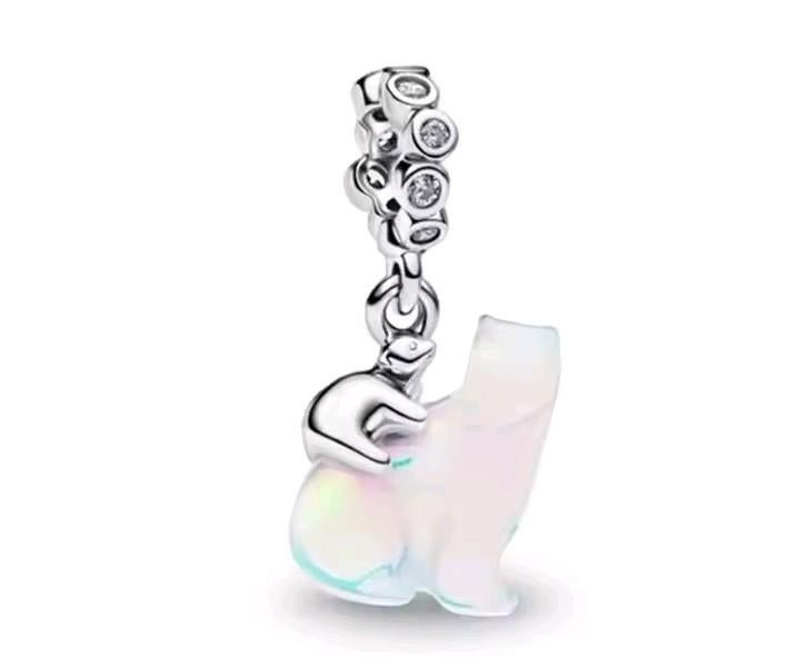 Bedel ijsberen met jong voor bedelarmband, Sieraden, Tassen en Uiterlijk, Bedels, Ophalen of Verzenden, Overige materialen, Overige merken