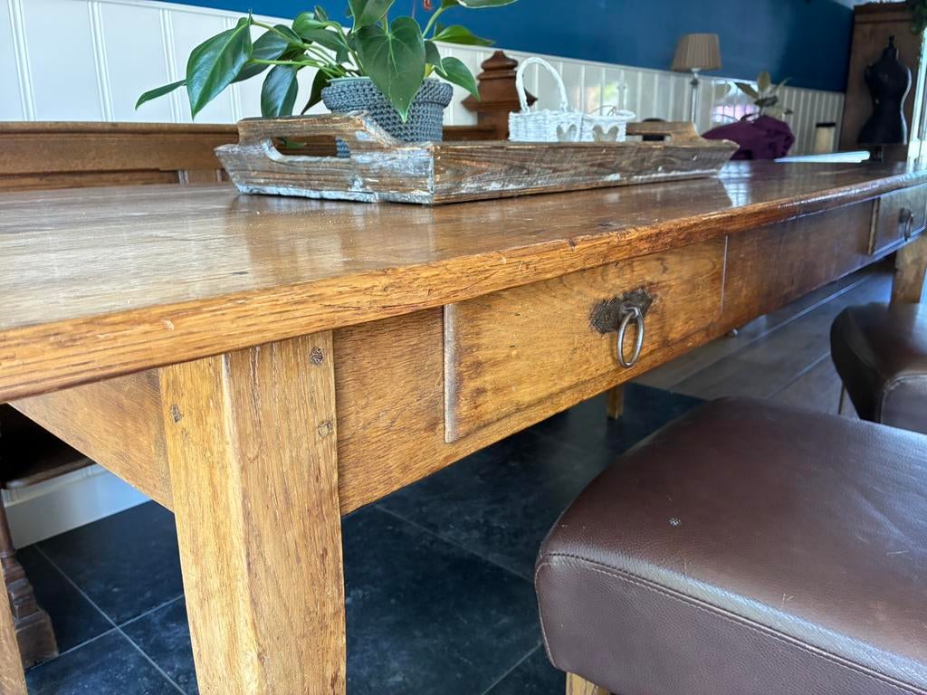 Eiken eetkamertafel, Ophalen, Gebruikt, Eikenhout, 50 tot 100 cm