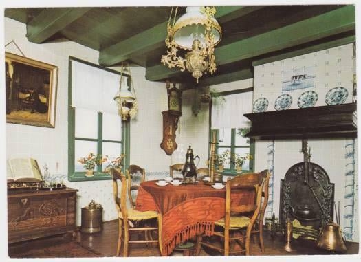 Allingawier Museum Route Opkamer met Kachel De Izeren Kou, Verzenden, 1980 tot heden, Ongelopen, Friesland