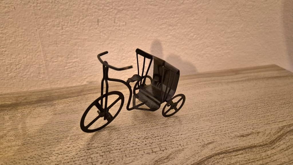 Vintage miniatuur riksja, Ophalen of Verzenden