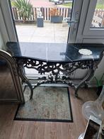 Tafel met marmer blad onderkant zilver, Huis en Inrichting, Tafels | Salontafels, Ophalen