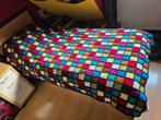 Gehaakte deken/plaid/sprei mini granny vierkantjes, Ophalen of Verzenden, Zo goed als nieuw, Haken, Overige typen