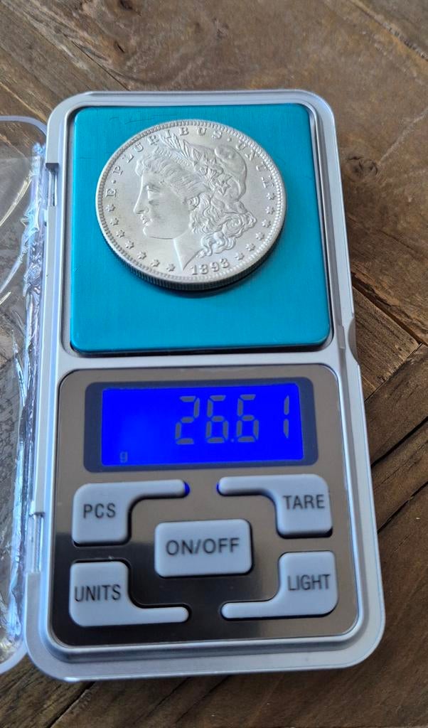 Morgan Dollar Silver 1893 S, Ophalen of Verzenden, Noord-Amerika, Losse munt, Zilver