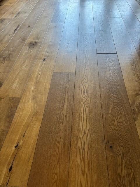 Houten vloer te koop - circa 40 m2, Ophalen, Gebruikt, Vloerdelen of -planken, 10 m² of meer