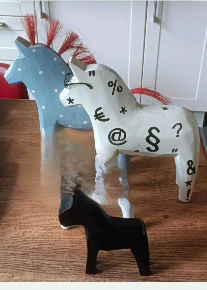 Vintage Ikea Dalarna paarden 3 x, Ophalen of Verzenden, Zo goed als nieuw, Dier