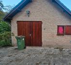 Dubbele houten garagedeur, Ophalen, Gebruikt, 120 cm of meer, Garagedeur