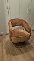 Woood Fauteuil Ebba - Terracotta Chenille Stof, Draaibaar, Ophalen, 75 tot 100 cm, Zo goed als nieuw, 75 tot 100 cm