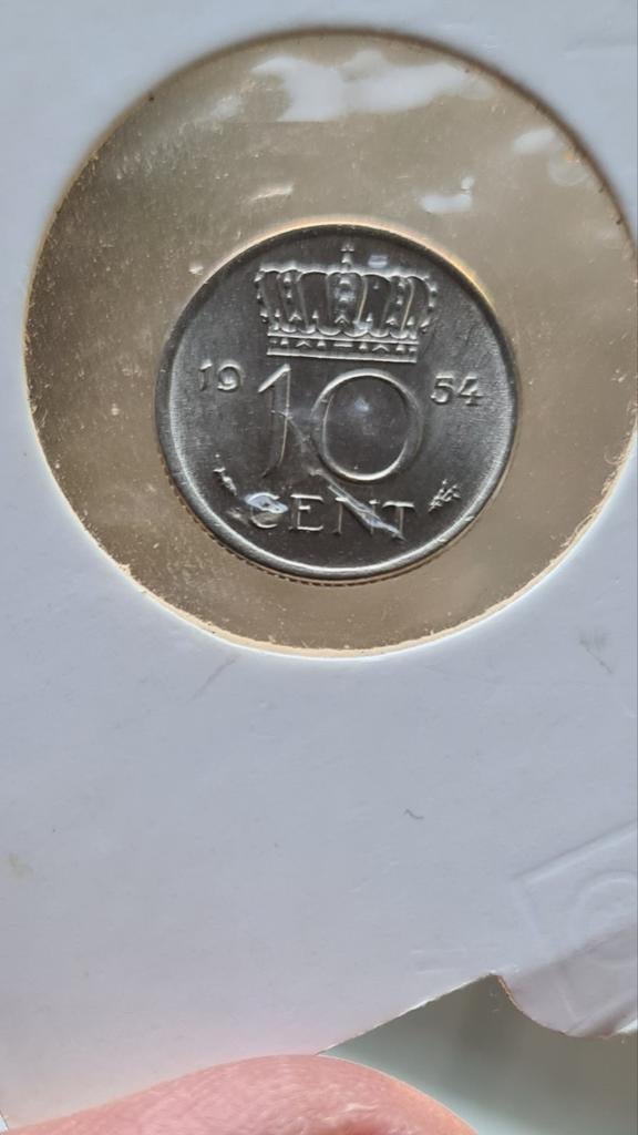 Kwaliteit 10 cent 1954, Ophalen of Verzenden, Koningin Juliana, 10 cent, Losse munt