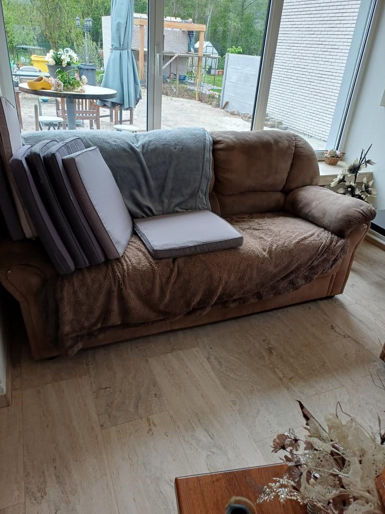 Een bruin bankstel 3 zits en een 2 zits, Ophalen of Verzenden, Gebruikt