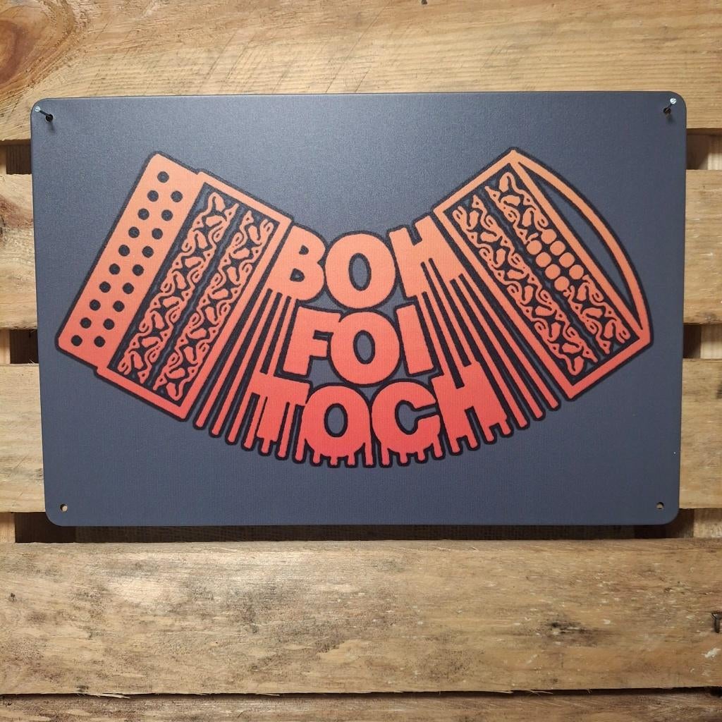 Boh Foi Toch Metalen wandplaat / wandbord, Metaal, Nieuw, Ophalen of Verzenden, Reclamebord