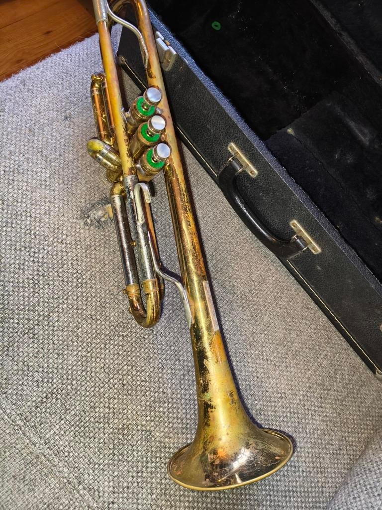 Vintage Trompet met Koffer - Zonder Mondstuk, Ophalen of Verzenden