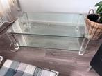 Glazen salontafel T.E.A.B., Ophalen, Gebruikt, 100 tot 150 cm, 50 tot 100 cm
