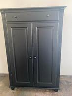 Zwarte grenen meidenkast - 100x150cm, Ophalen, Gebruikt, 100 tot 150 cm, Met lade(s)