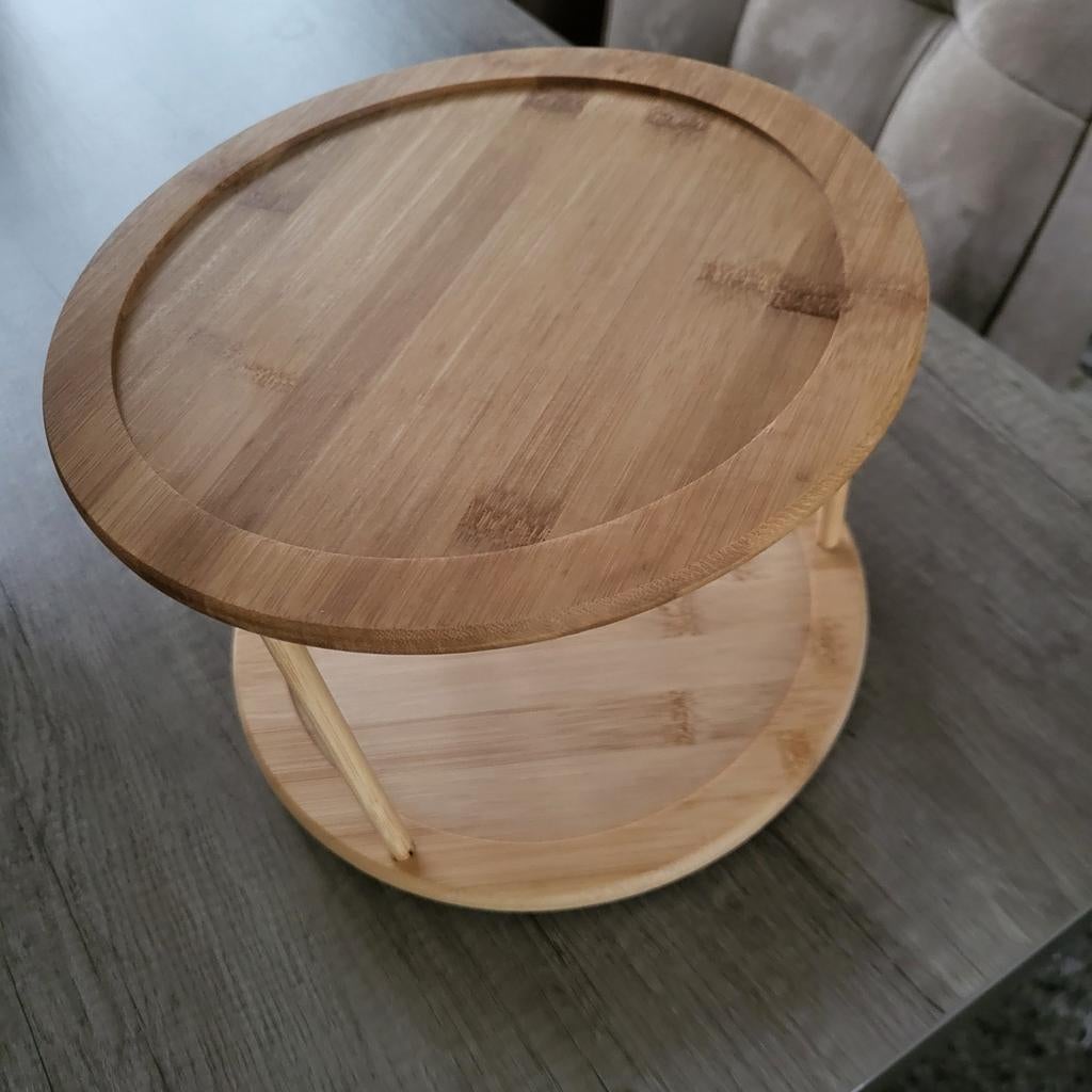 Houten Etagère - 2 Laags - 25 cm, Ophalen of Verzenden, Nieuw