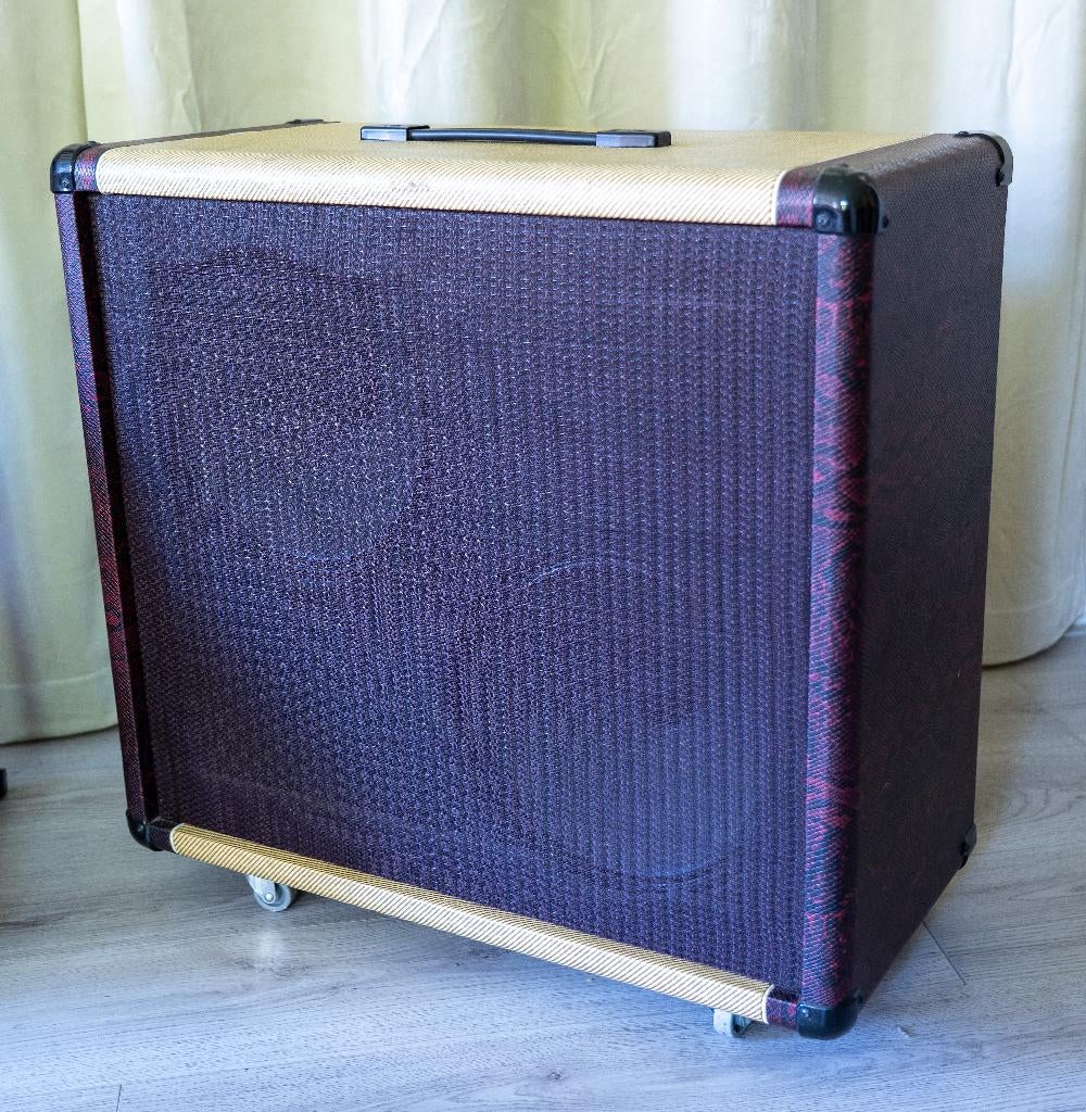 Custom build gitaar cabinet 2x12 Greenbacks!, Muziek en Instrumenten, Versterkers | Bas en Gitaar, Ophalen, Gebruikt, Gitaar, 50 tot 100 watt