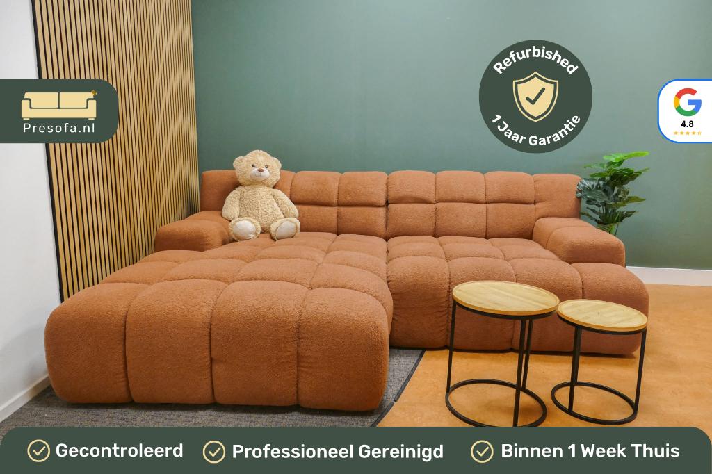 Zitmaxx Trentino Chaise Longue Terra [Refurbished], Huis en Inrichting, Banken | Bankstellen, 250 tot 300 cm, -, -, Driepersoons