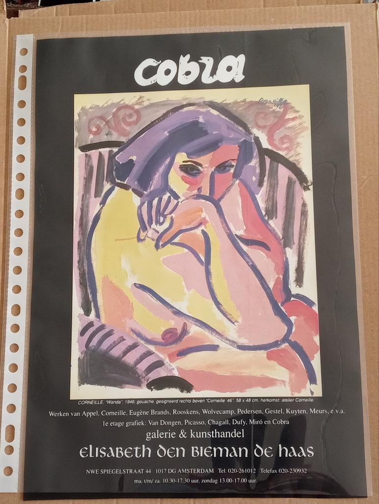 Corneille Cobra affiche Elisabeth den Bieman de Haas, Ophalen of Verzenden, Tijdschrift