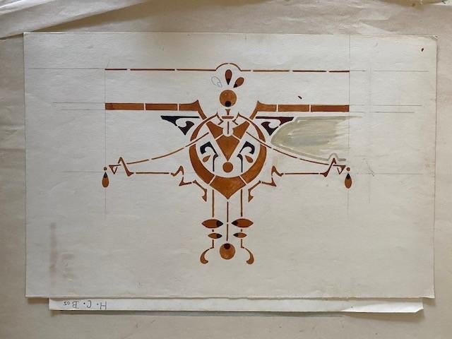 Nr.19: Tekeningen schilderijen ontwerpen van C Bos en H Bos, Antiek en Kunst, Kunst | Schilderijen | Klassiek, Ophalen of Verzenden