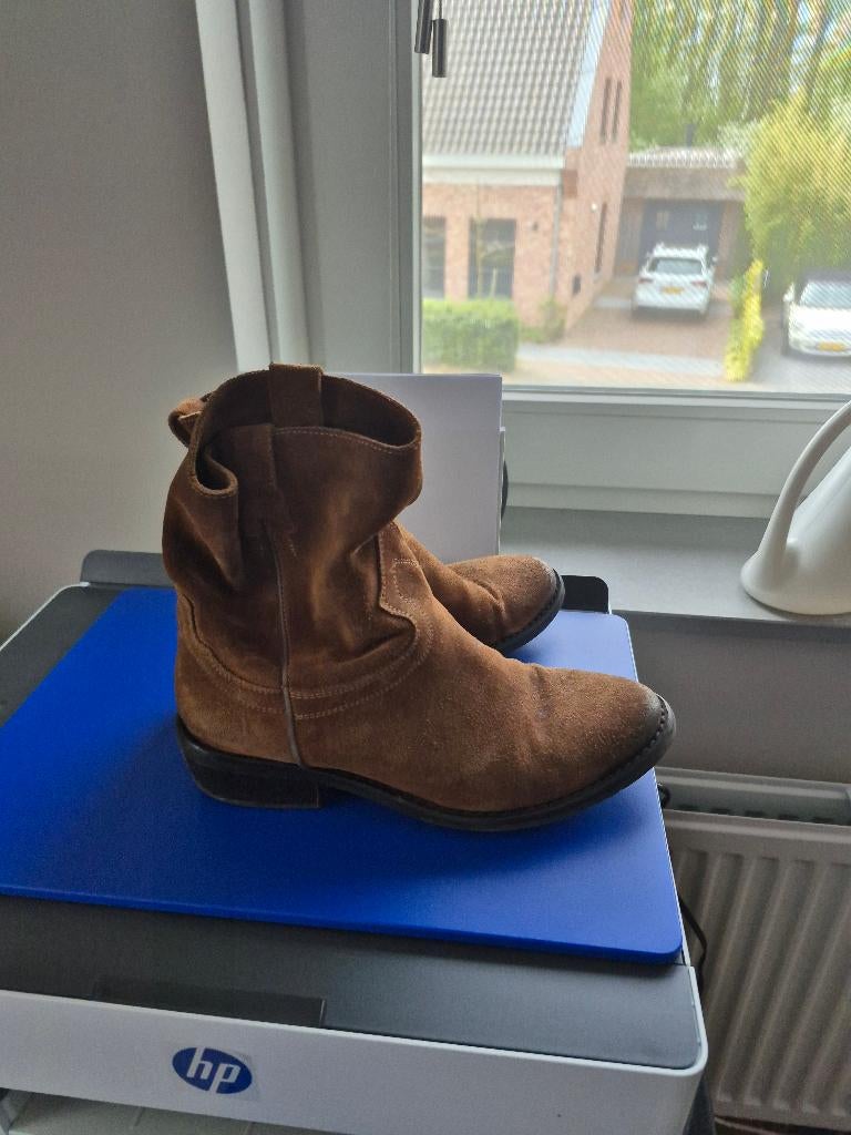 Felmini korte laars 38, Bruin, Lage of Enkellaarzen, Ophalen of Verzenden, Zo goed als nieuw