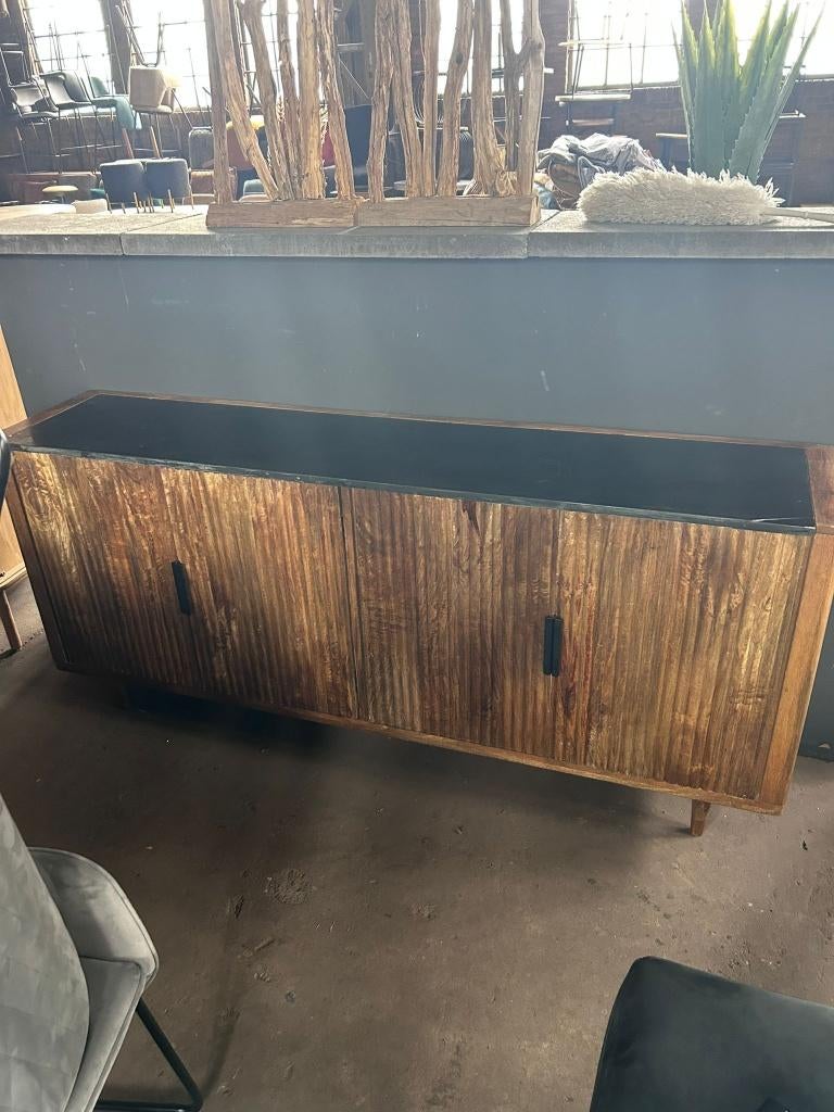 dressoir eleonora marmer mangohout 190cm outlet korting, Huis en Inrichting, Kasten | Ladekasten, Ophalen, Overige materialen