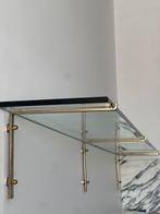Design 2x Glazen/Messing wandplanken, Ophalen, Zo goed als nieuw