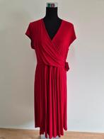 J197 - Rode Vintage Chic zwierige jurk mt 18 = 42-44 (1), Kleding | Dames, Jurken, Maat 42/44 (L), Ophalen of Verzenden, Zo goed als nieuw