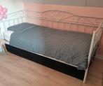Mooi metalen bed + gratis Ikea matras 90x200, Huis en Inrichting, Slaapkamer | Bedden, Ophalen, 90 cm, Eenpersoons, Wit