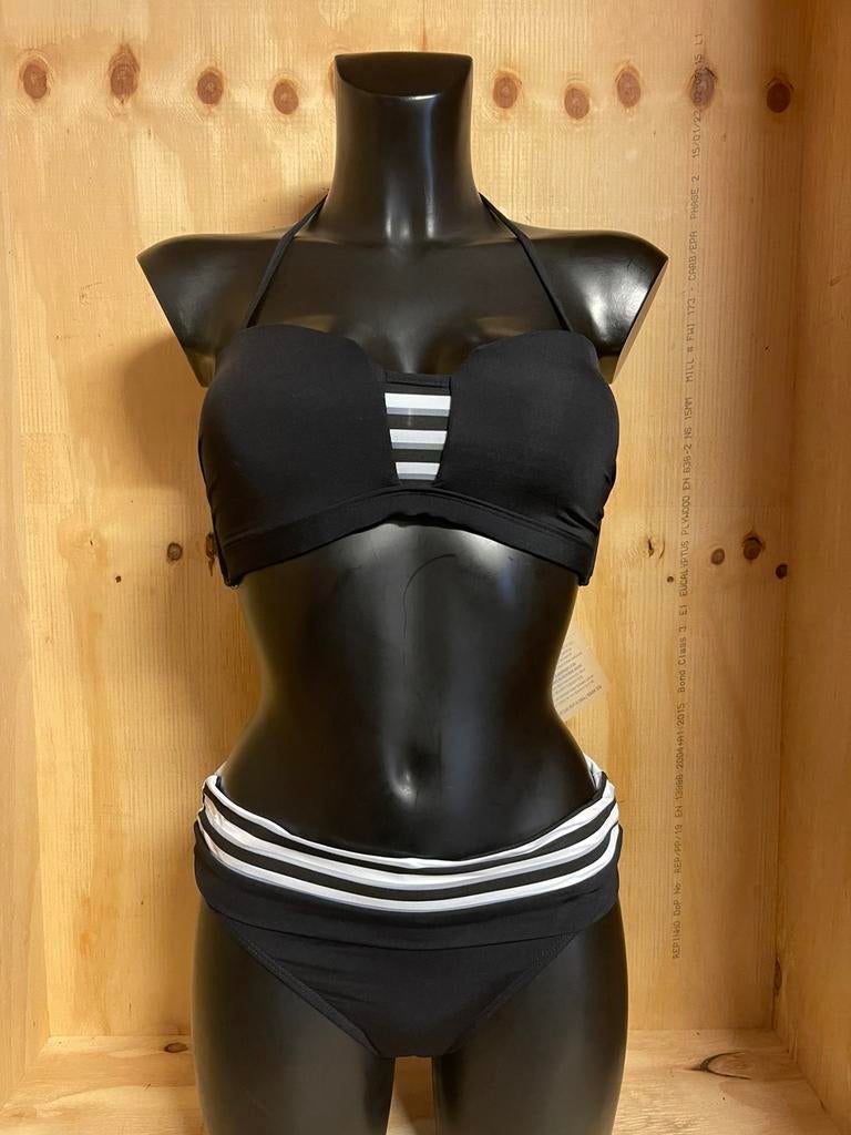 Jets bandeau bikini maat 36 kan strapless, Verzenden, Nieuw, Zwart, Bikini