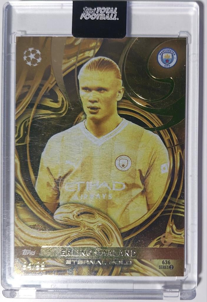 Haaland Eternal Gold 94/99 Topps Total Football, Ophalen of Verzenden, Zo goed als nieuw, Buitenlandse clubs, Spelerskaart