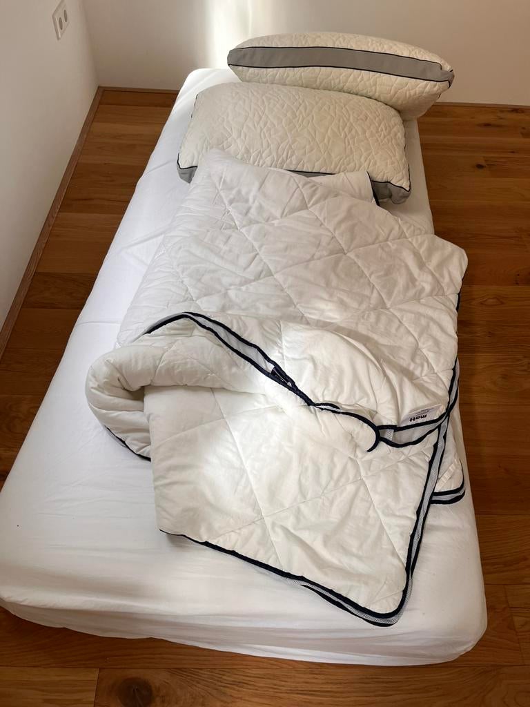 Eenpersoonsmatras en dekbed van Matt Sleeps, Huis en Inrichting, Ophalen, Zo goed als nieuw, Eenpersoons, 90 cm