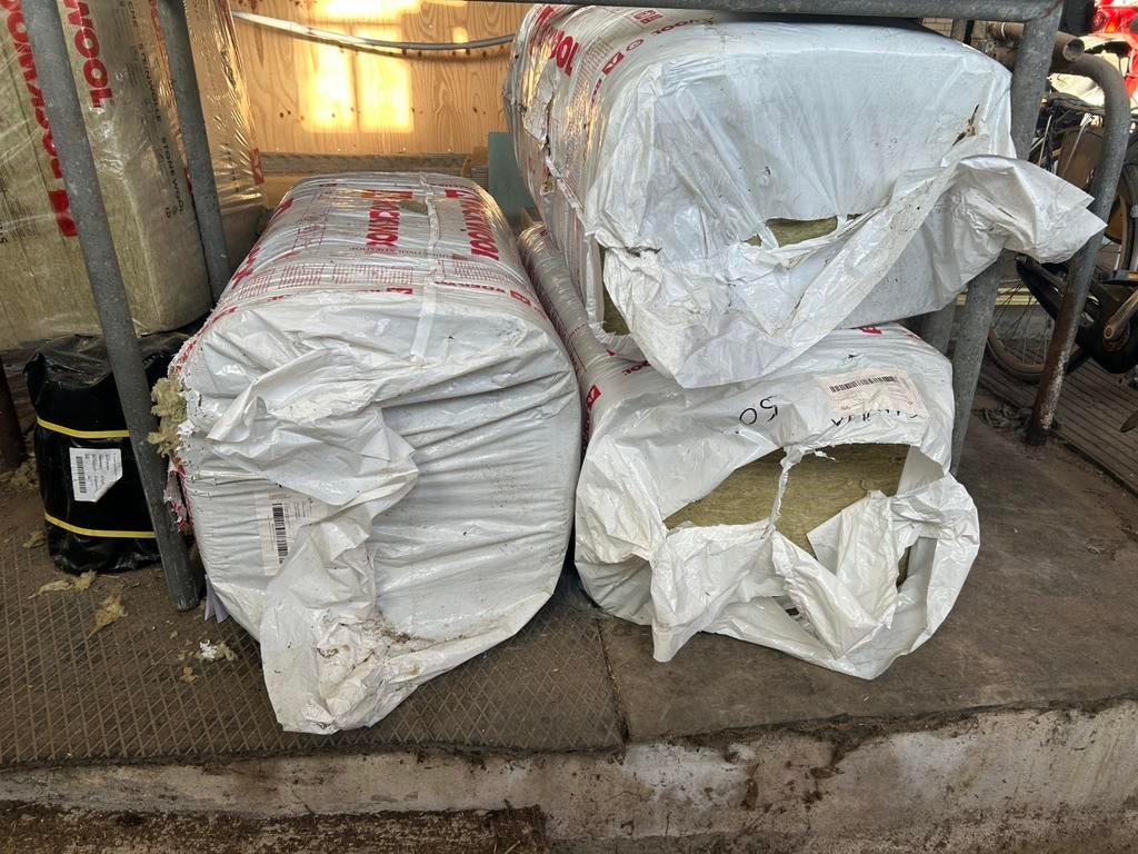 Rockwool rockmin plus steenwolisolatie, Doe-het-zelf en Verbouw, Isolatie en Afdichting, Ophalen, 4 tot 8 cm, Steenwol, Zo goed als nieuw