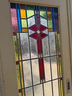 Set schuif / en-suite deuren met glas in lood 211x136cm., Ophalen of Verzenden