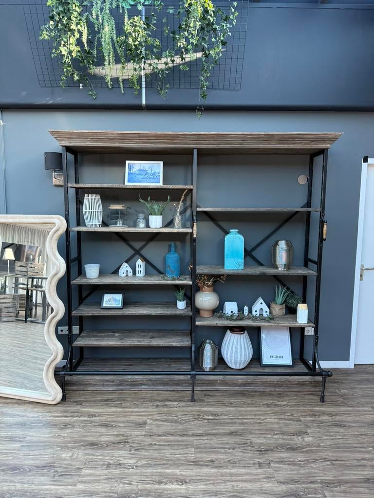 Mooie boekenkast: Riviera Maison Balthazar, Ophalen, Zo goed als nieuw, Hout, Overige typen