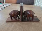 boeken steunen - hout gesneden olifant-, Ophalen of Verzenden