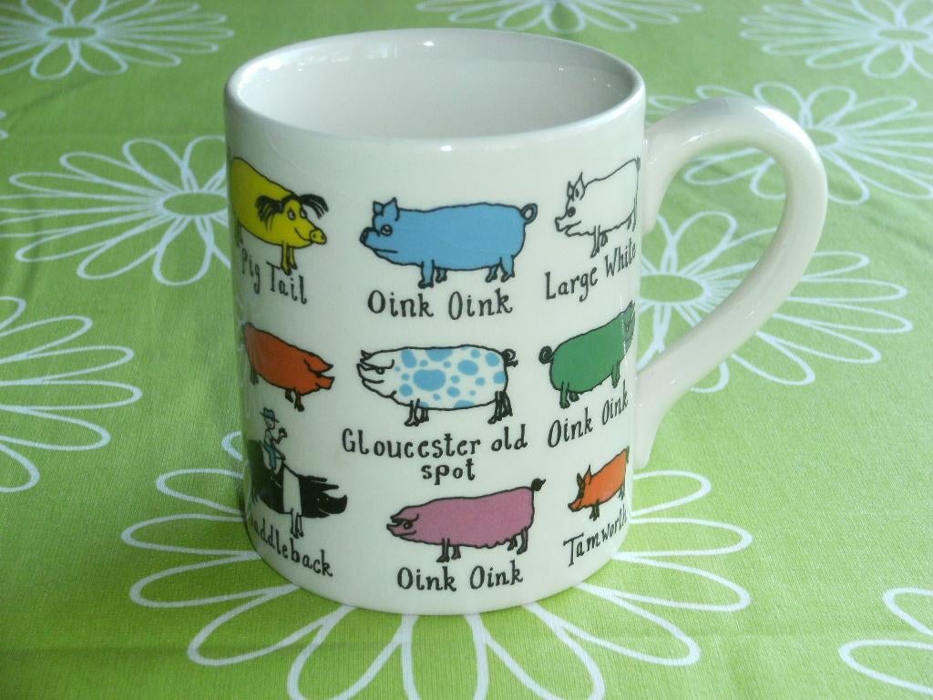 Oink Oink mok met varkentjes, Ophalen of Verzenden, Zo goed als nieuw