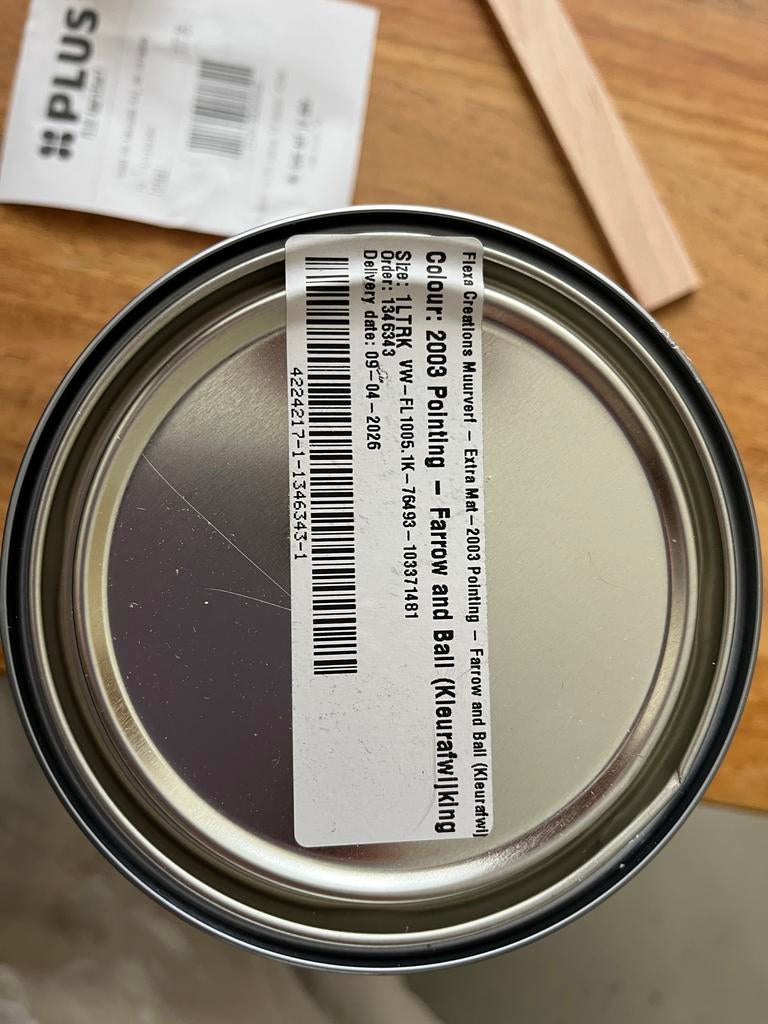 Flexa Creations Muurverf Farrow en Ball Pointing 2003, Doe-het-zelf en Verbouw, Ophalen, Overige kleuren, Nieuw, Verf