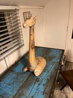 Decoratieve houten giraffe - Handgesneden beeld, Ophalen, Gebruikt