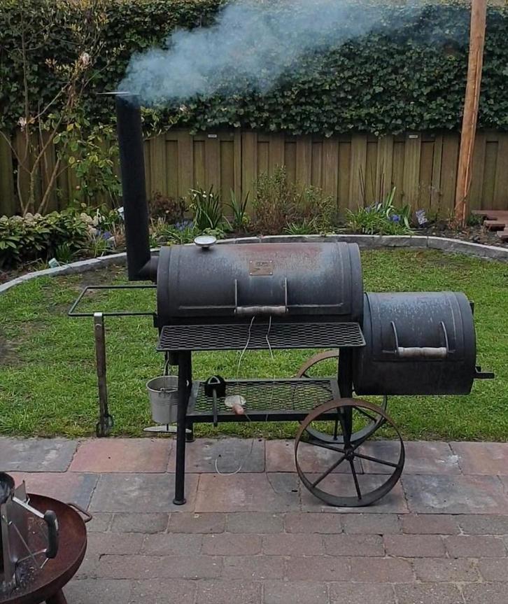 Joe's BBQ smoker 16" Traditional (5mm staal), Tuin en Terras, Houtskoolbarbecues, Gebruikt, Met accessoires, Ophalen