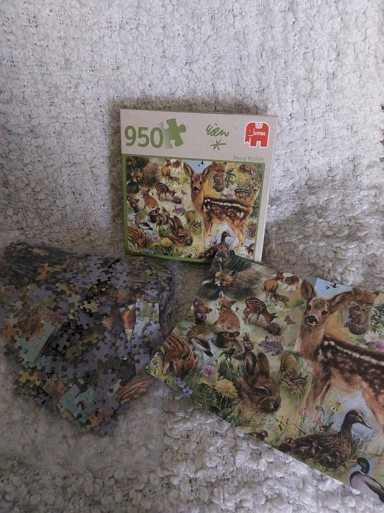 Jumbo puzzel Rien Poortvliet- 950 stukjes, Ophalen of Verzenden, 500 t/m 1500 stukjes, Zo goed als nieuw, Legpuzzel