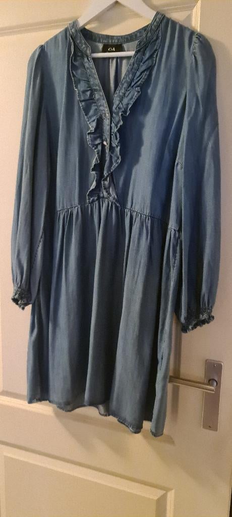 Jeans jurkje met lange mouwen, maat 42, merk C&A., Kleding | Dames, Blauw, Maat 42/44 (L), Ophalen of Verzenden, Zo goed als nieuw