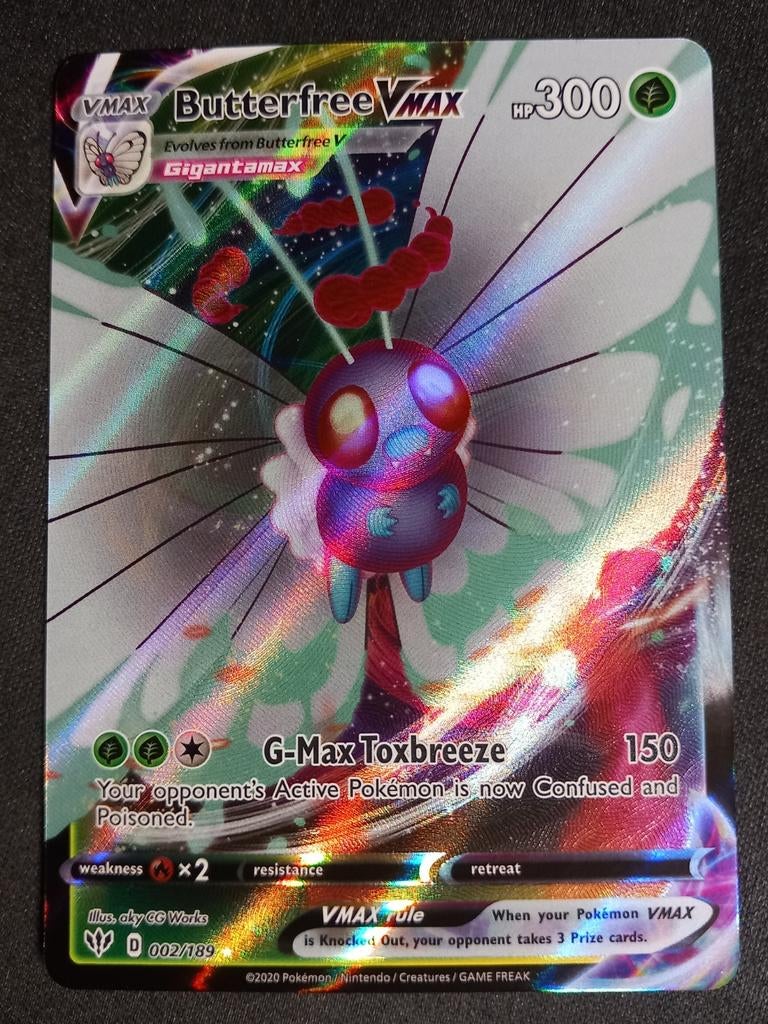 Butterfree VMAX 002/189 Darkness Ablaze Ultra Rare NM, Verzenden, Zo goed als nieuw, Losse kaart, Foil