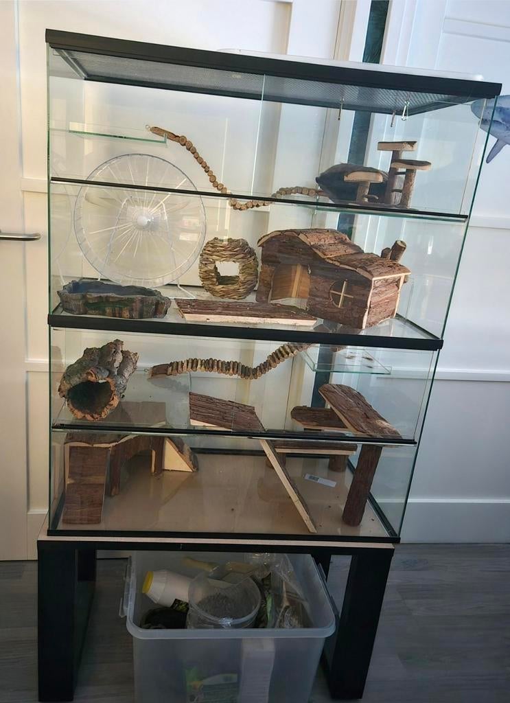 Hamsterscape, knaagdierenverblijf, terrarium, Ophalen, Zo goed als nieuw, 90 cm of meer, Hok
