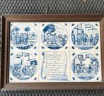 Delfts Blauw Tegeltableau 'De Leidsche Fles' - Handgeschilde, Antiek en Kunst, Ophalen of Verzenden