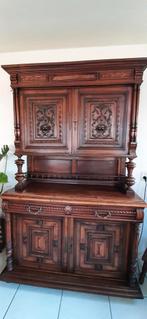 Antieke Mechelse Kast - Prachtig Gesneden Eikenhout, Antiek en Kunst, Ophalen