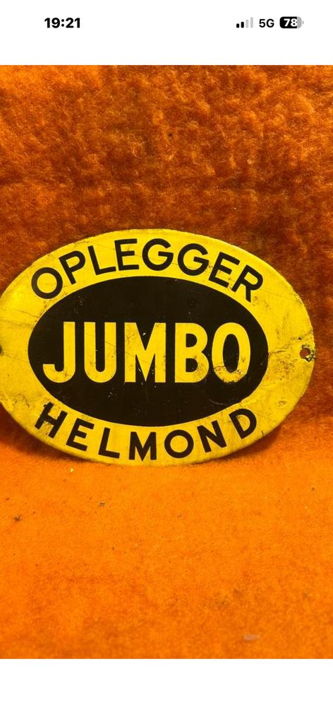 Emaille bord Jumbo Helmond, Reclamebord, Gebruikt, Ema, Com