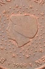 1 Eurocent 1999 Nederland Euro Munt Misslag Stempelbreuk, Postzegels en Munten, Munten | Europa | Euromunten, Ophalen of Verzenden